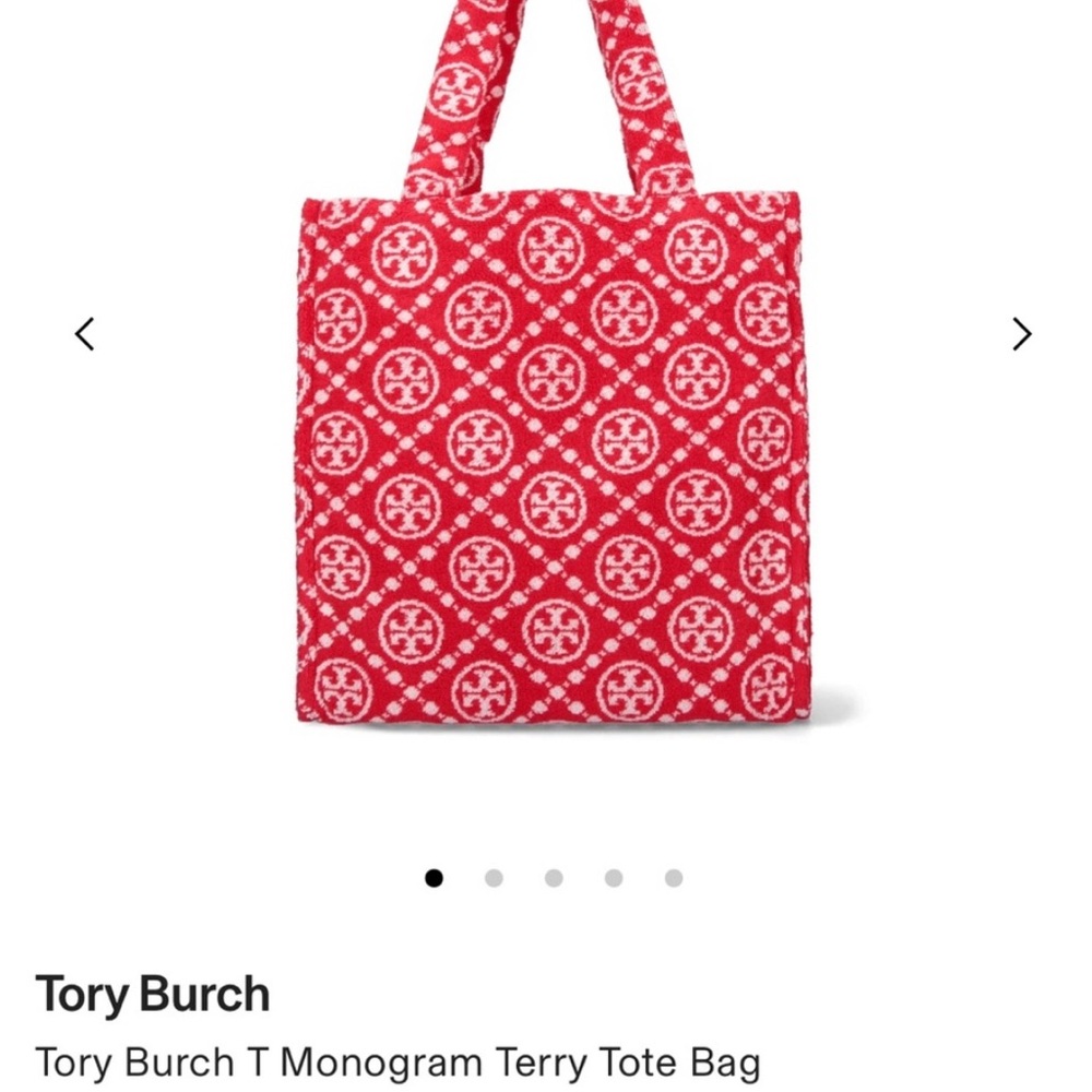 Tory Burch Terry Monogram Tote, 100% cotton - Picture 8 of 8
